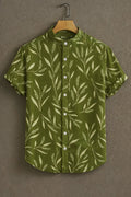 Soulbox Green Casual Shirt with Leaf Print