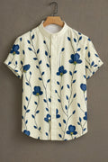 Soulbox Cream Casual Shirt with Blue Floral Print