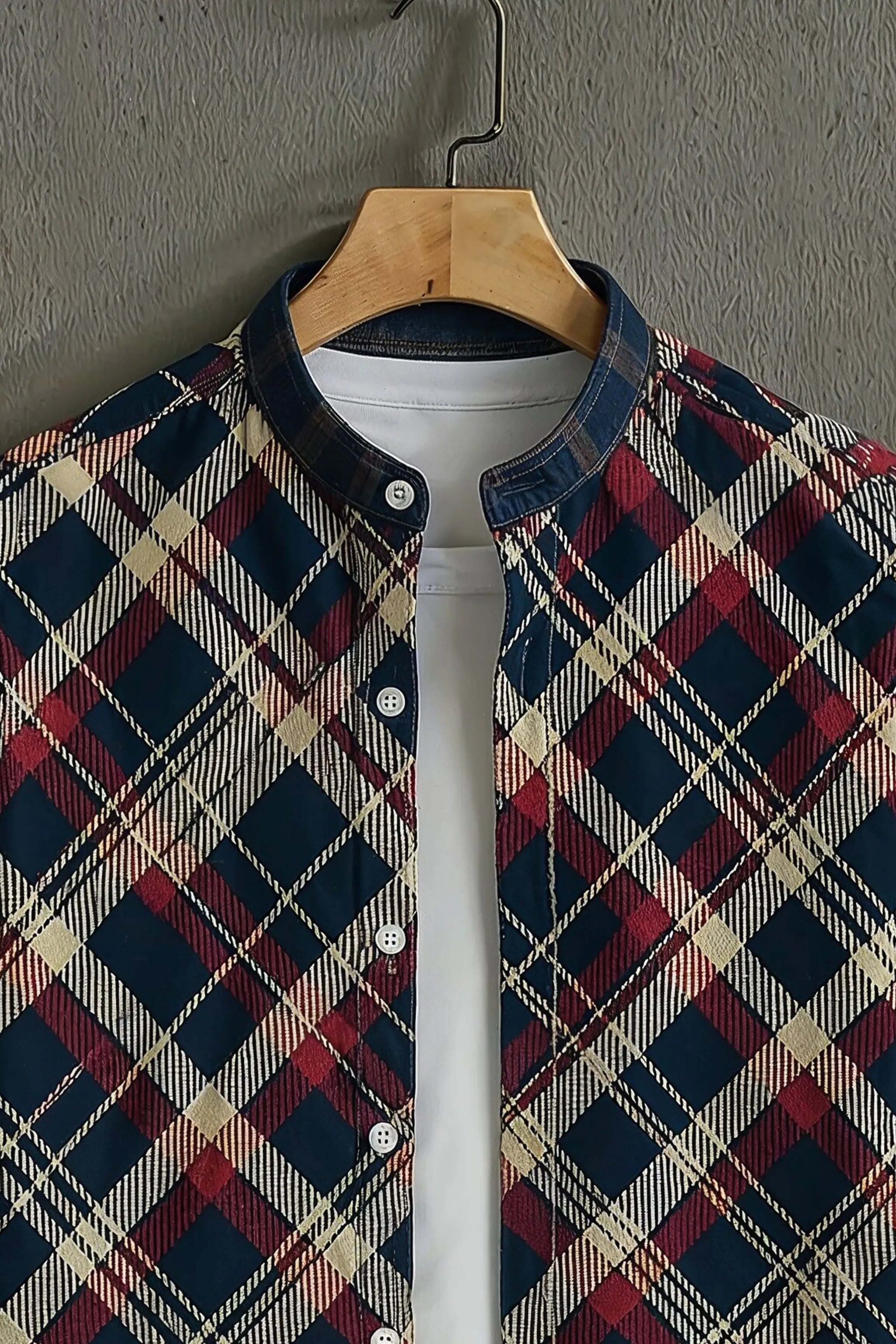 Soulbox Navy Casual Shirt with Red Check Print