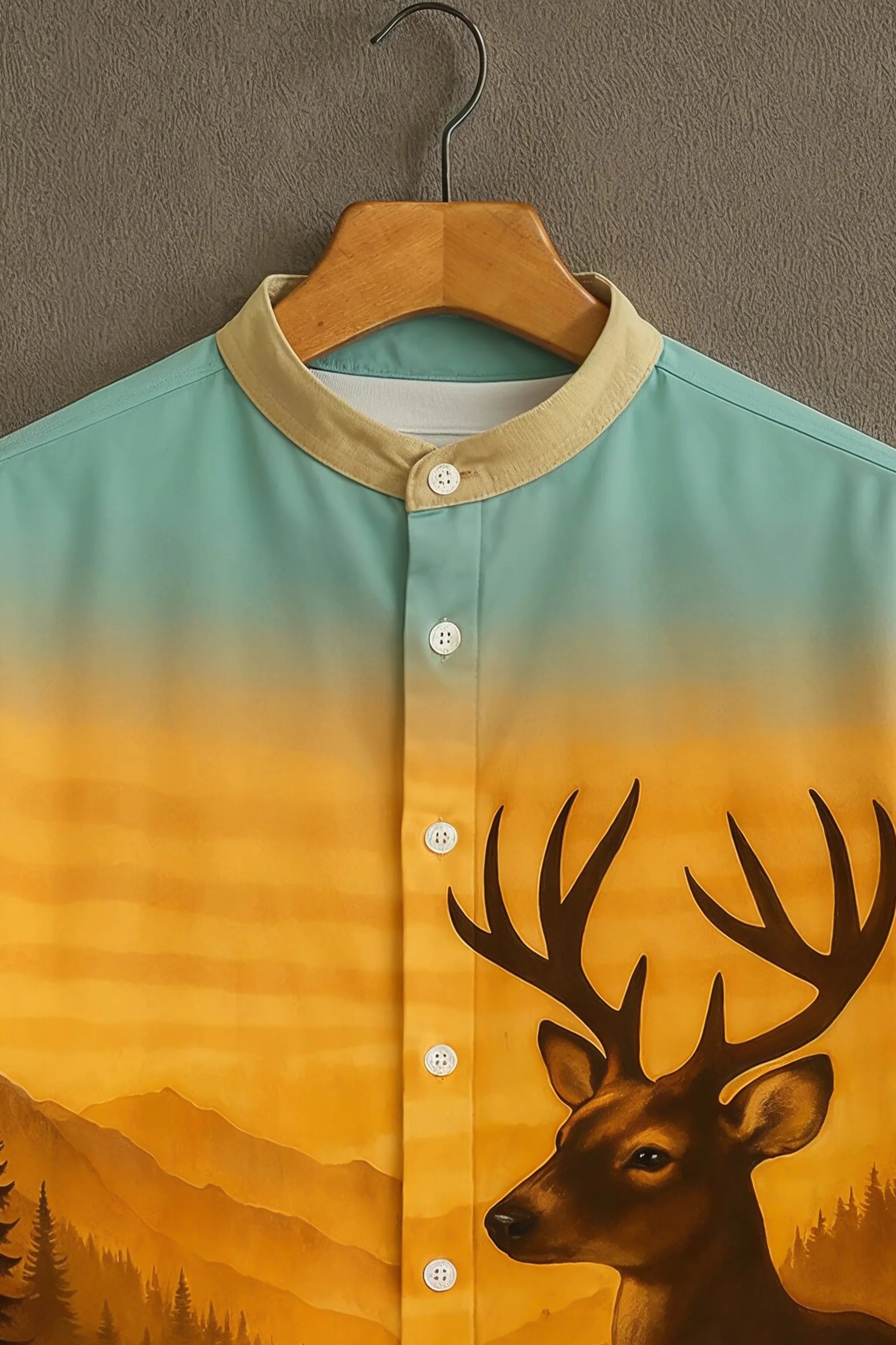 Soulbox Sunset Deer Print Casual Shirt