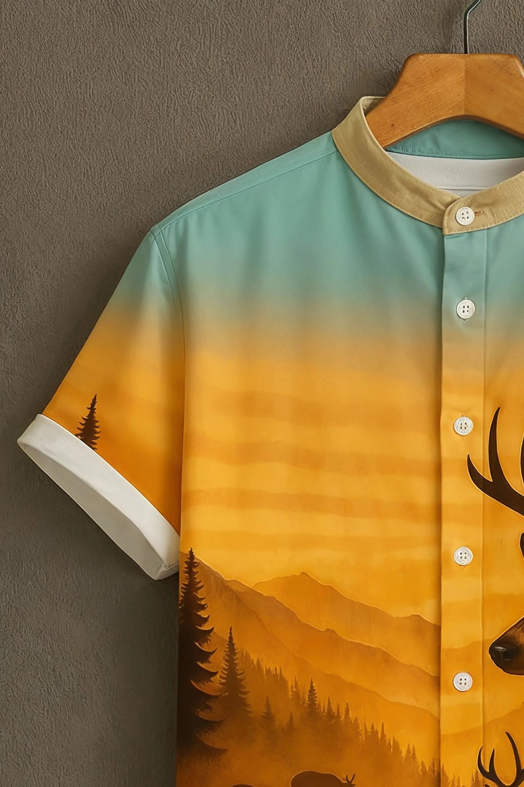Soulbox Sunset Deer Print Casual Shirt