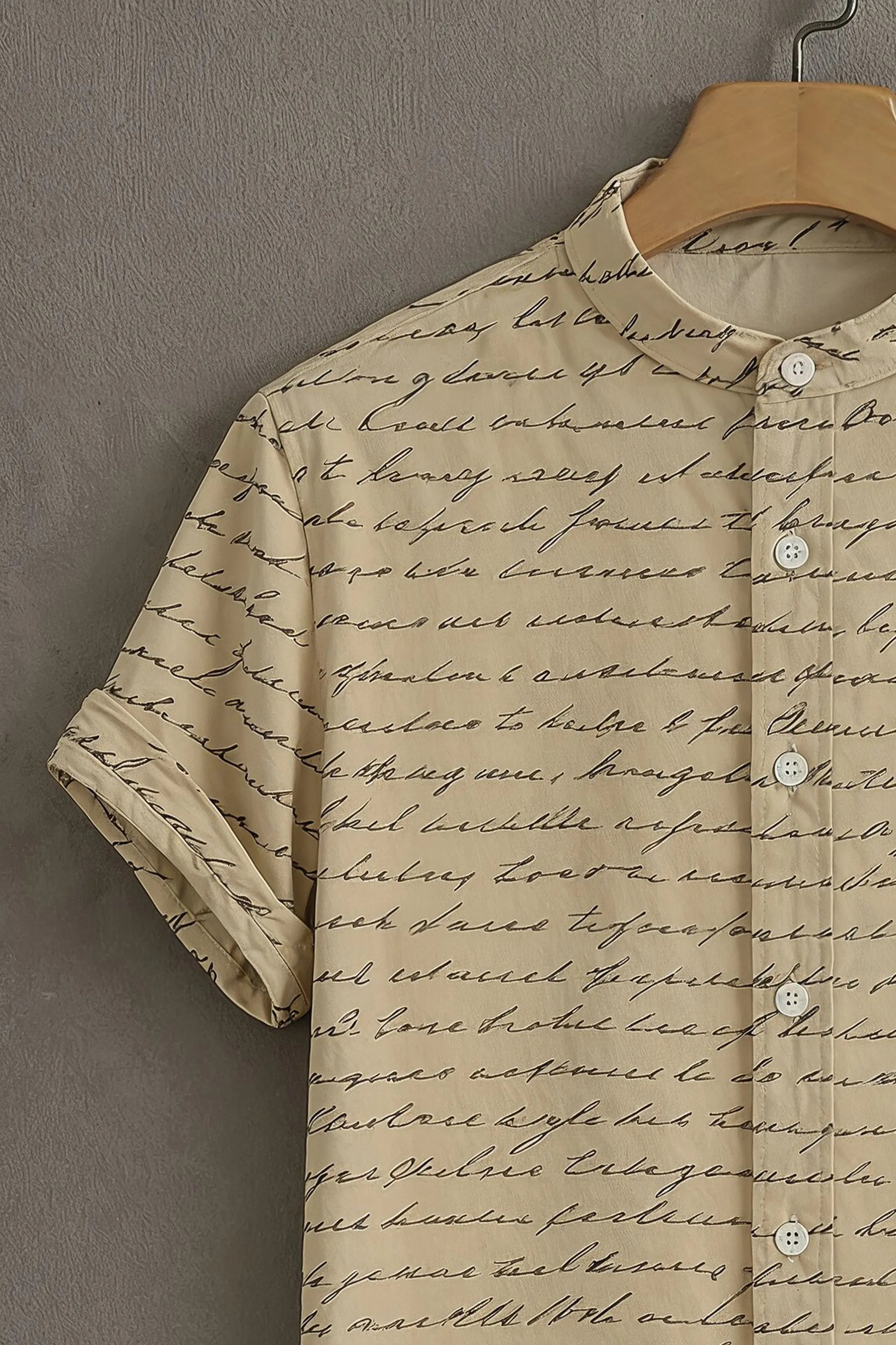 Soulbox Beige Casual Shirt with Script Print